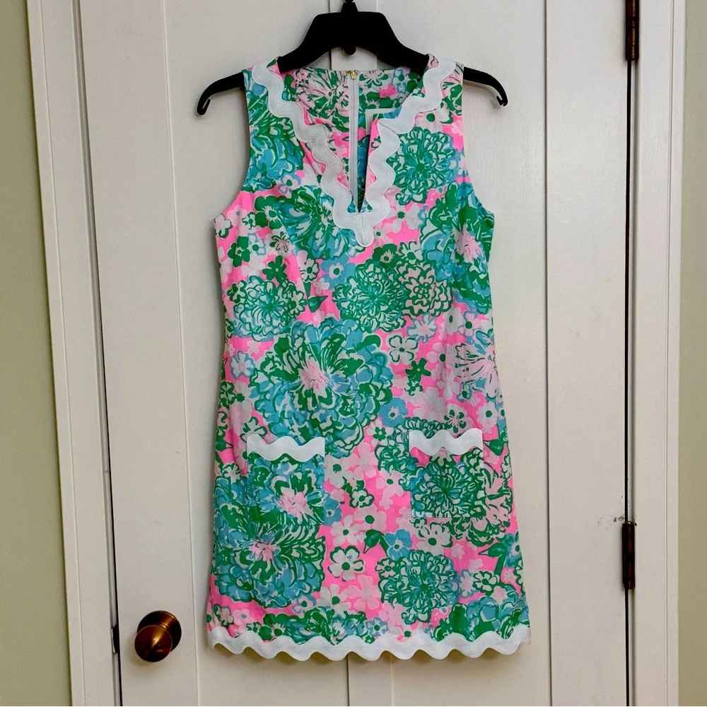 NEW LILLY PULITZER Romney Shift Romper in Multi Plumes In Bloom SIZE 2 NWOT - Picture 5 of 10